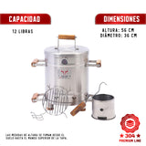 Barril Asador pequeño 12 Libras INOX PREMIUM