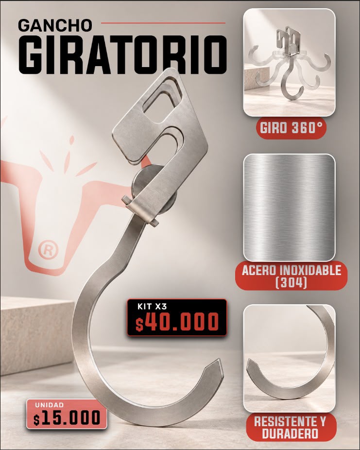 KIT GANCHOS GIRATORIOS X3
