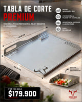 TABLA CORTE ANTI SCRATCH - ACERO INOXIDABLE STEAK AND BEER