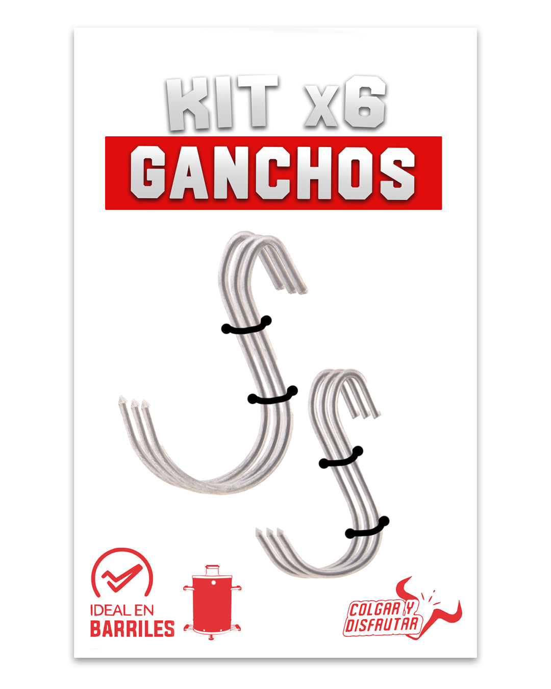 KIT GANCHOS X6